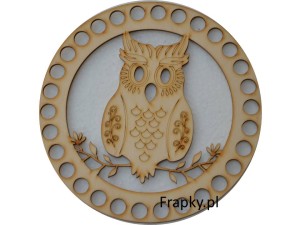 Komplet baza koszyka: dno 17 cm + wieczko 15 cm sowa 38