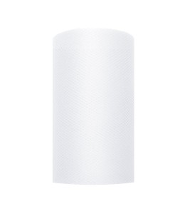 Tiul  gładki na rolce 8cm x20m biały