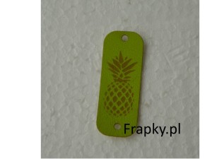 Zawieszka ekoskóra ananas 40 mm zielony