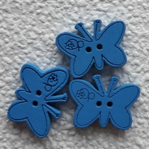 Guzik dziecięcy motyl niebieski