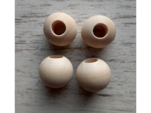 Koraliki 20mm drewno