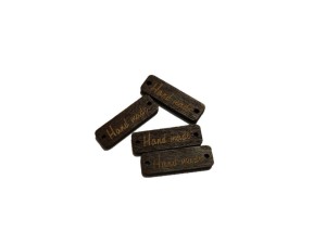 Zawieszka drewniana  HANDMADE 10 x 30 mm ciemny brąz