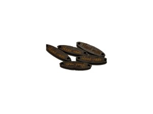 Zawieszka drewniana  HAND MADE  6 x 27 mm ciemny brąz