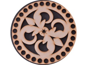 Komplet baza koszyka: dno 17 cm + wieczko 15 cm folk 77