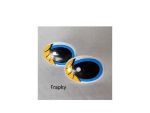 Oczy 20 x 30 mm niebieskie z kropką N