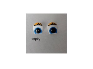 Oczy 15 x 18 mm niebieskie ścięte N