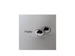 Oczy 15 x 20 mm czarne z kropką N