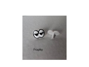 Oczy 14 x 19mm podwójne rzęsy N