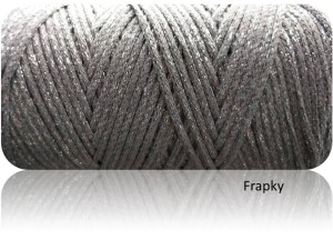 Macrame Cotton Lurex Yarnart  737 ciemny szary/nitka srebrna