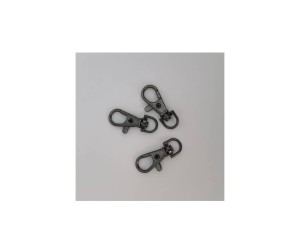 Karabińczyk do breloka czarne srebro  10mm 