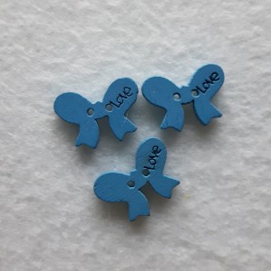 Guzik dziecięcy kokardka niebieski