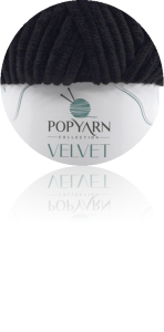 Velvet PopYarn 25 czarny