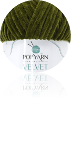 Velvet PopYarn 20 oliwkowy