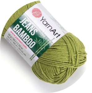 Jeans Bamboo Yarnart 137 zielony groszek