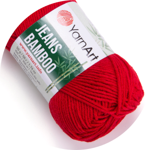 Jeans Bamboo Yarnart 144 czerwony