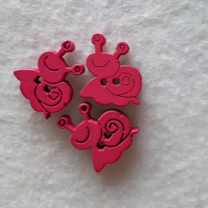 Guzik dziecięcy ślimak różowy