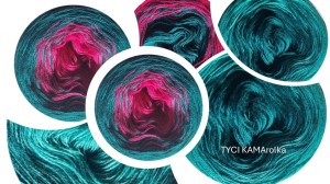  TyciROLKA 62 - zestaw 12x250m - amarant  i szmaragd w petrolu