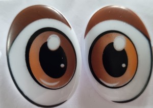 Oczy 21 x 30 mm brązy