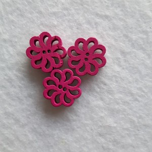 Guzik dziecięcy kwiatek różowy