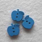 Guzik dziecięcy jabłko niebieski