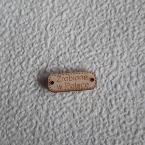 Zawieszka drewniana  "Zrobione w Polsce" 20 mm