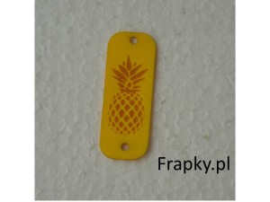 Zawieszka ekoskóra ananas 40 mm żółty